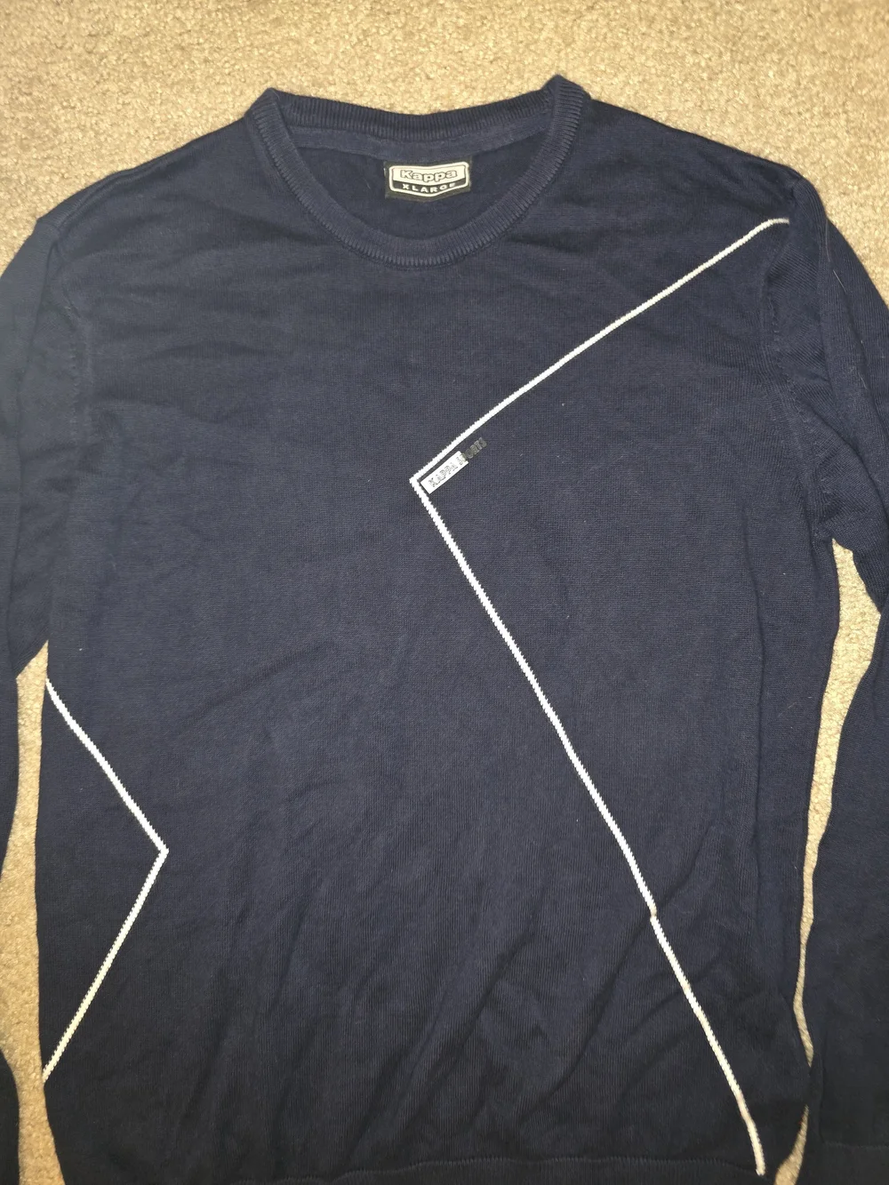 Vintage Kappa Sports Crewneck Sweater Navy XL
